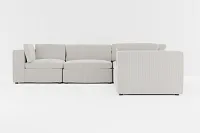 Destin Lucy Light Beige Fabric 5-piece Modular Sectional