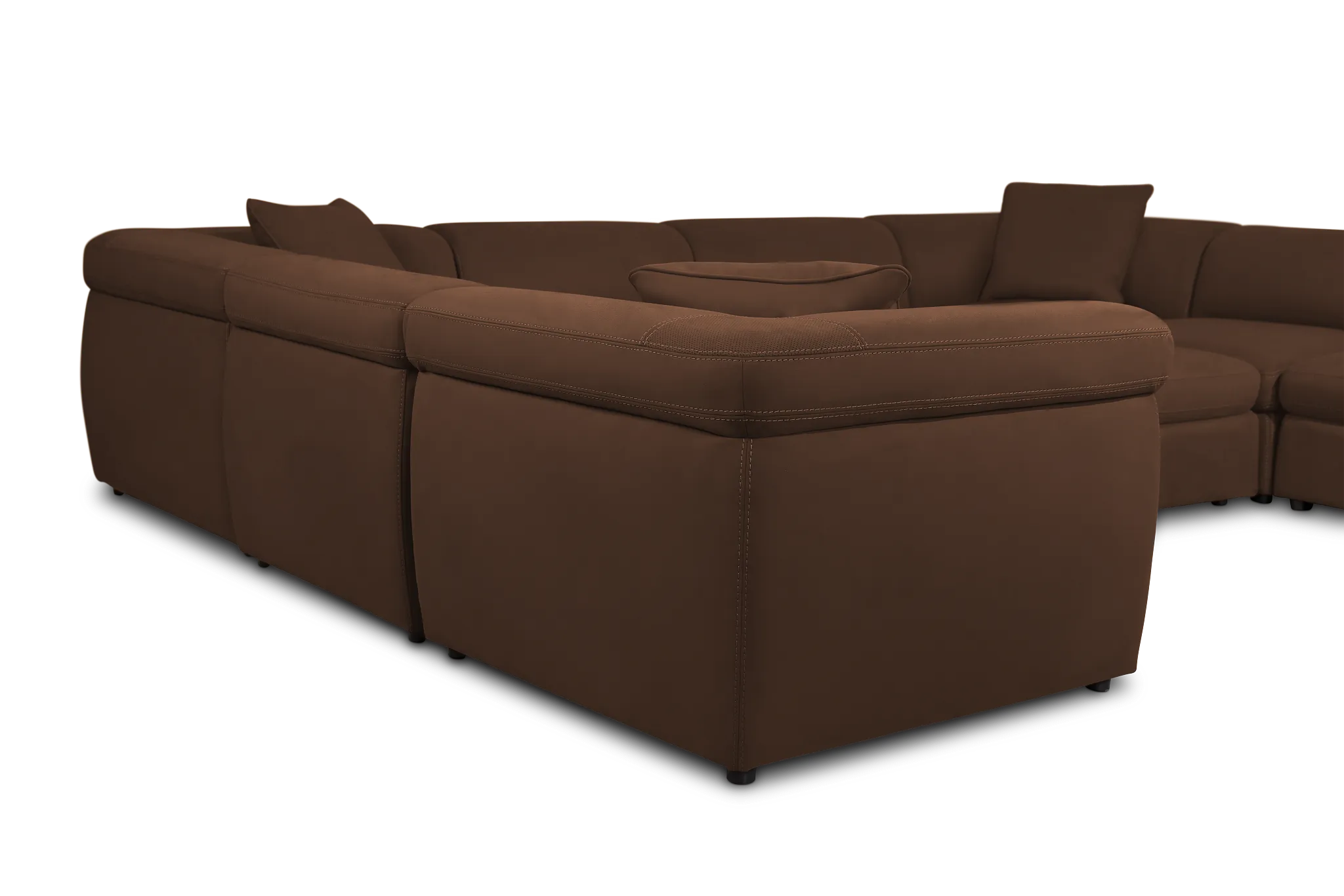 Aria Dark Brown Micro Immersive 10-piece Modular Sectional W/4 Speakers