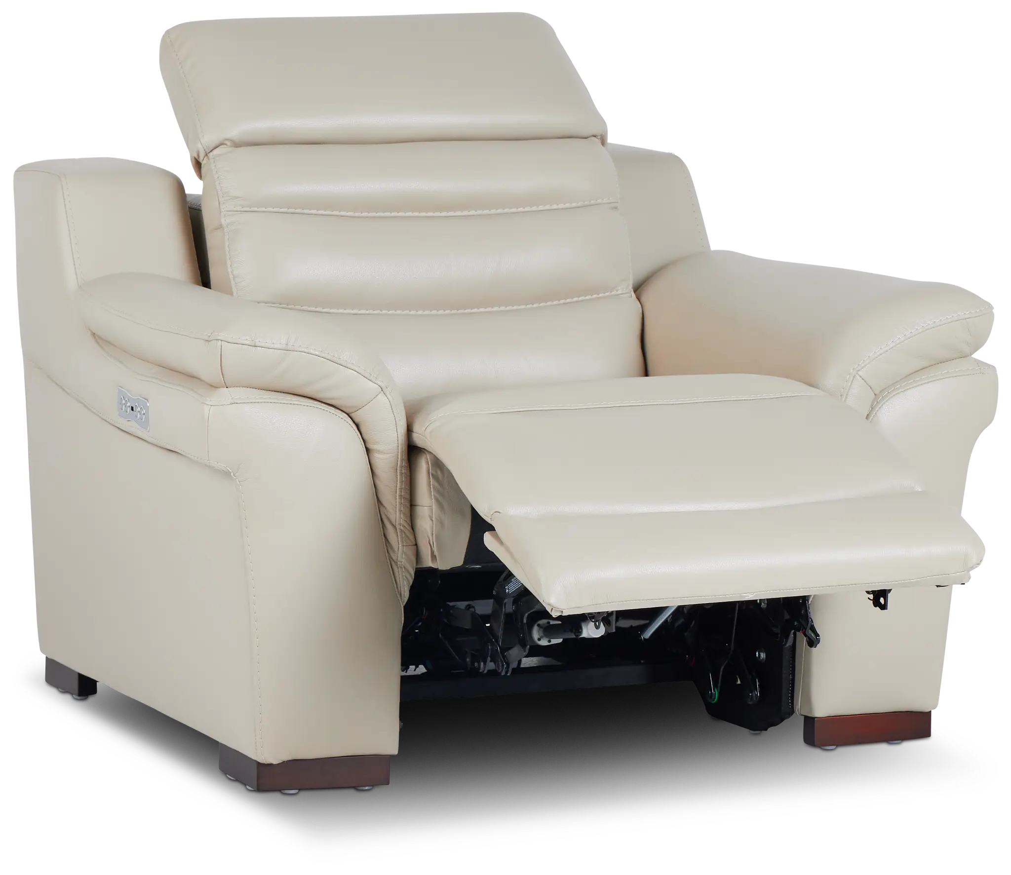 Sentinel Taupe Lthr/vinyl Power Recliner With Power Headrest Sentinel Taupe Lthr/vinyl Power Recliner With Power Headrest