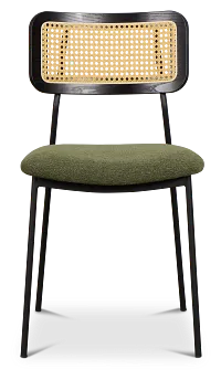 Lynden Green Woven Upholstered Side Chair