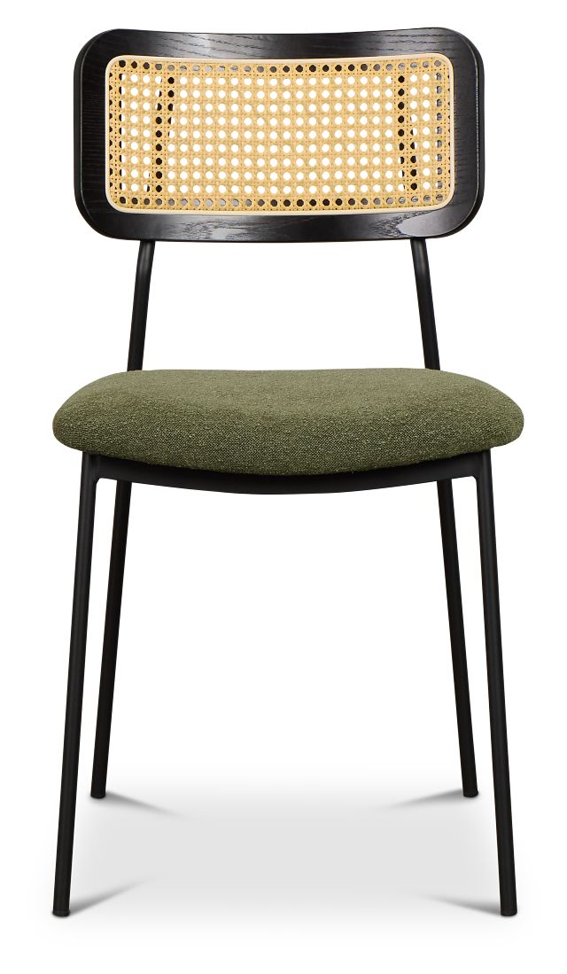 Lynden Green Woven Upholstered Side Chair
