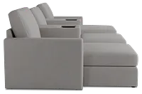 Citymod Light Gray Fabric 6-piece Home Theater With Storage Consoles