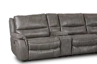 Dober Dark Gray Micro Large Triple Power Reclining Two-arm Sectional