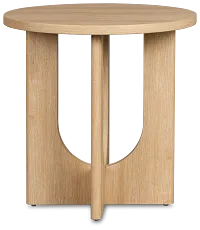 Lyndie Light Tone Round End Table