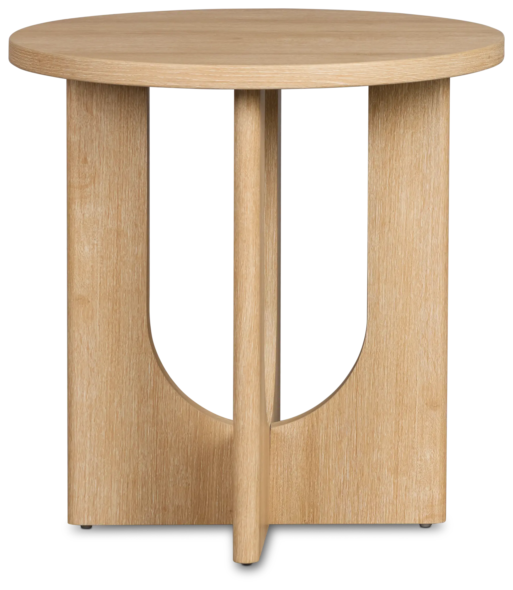 Lyndie Light Tone Round End Table Lyndie Light Tone Round End Table