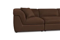 Aria Dark Brown Micro 3-piece Modular Sofa