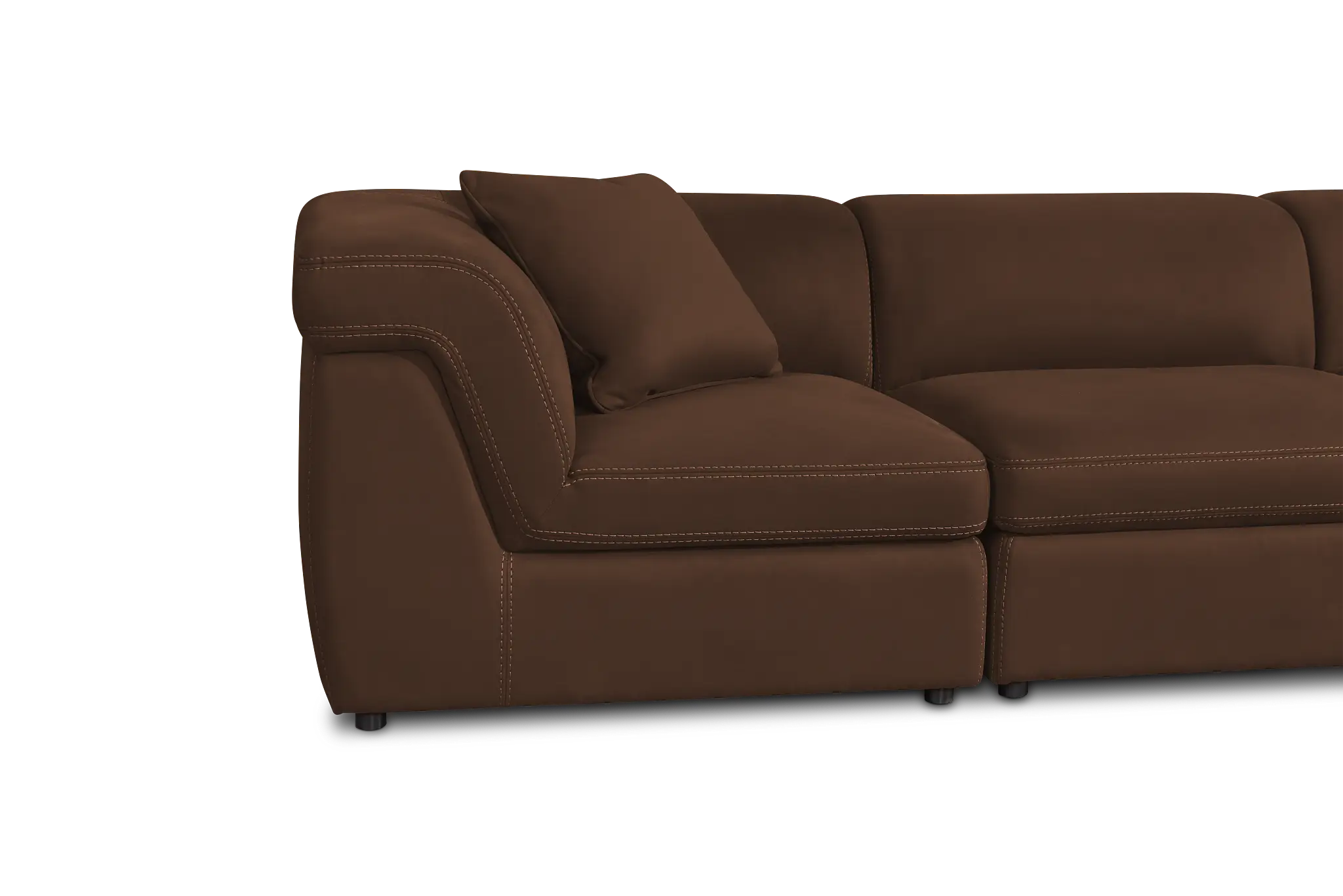 Aria Dark Brown Micro 3-piece Modular Sofa Aria Dark Brown Micro 3-piece Modular Sofa