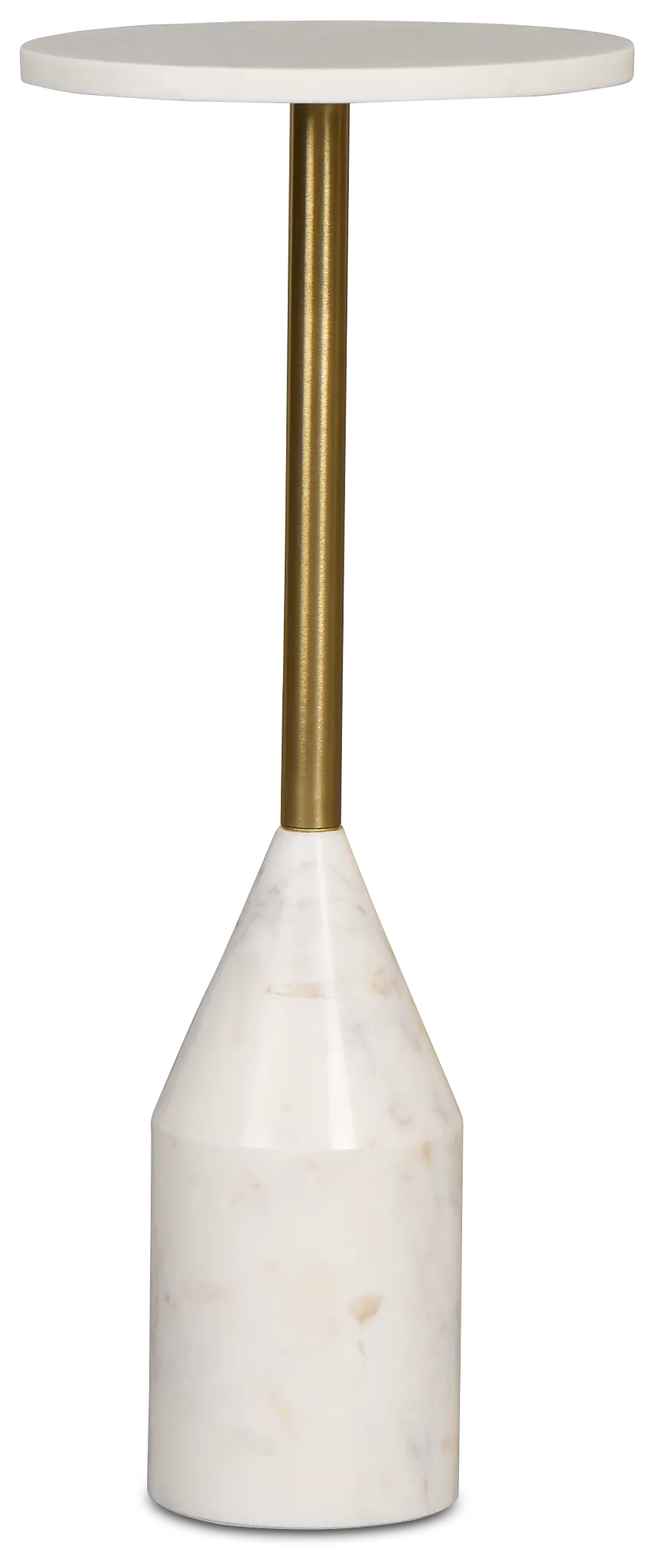 Neith White Stone Accent Table