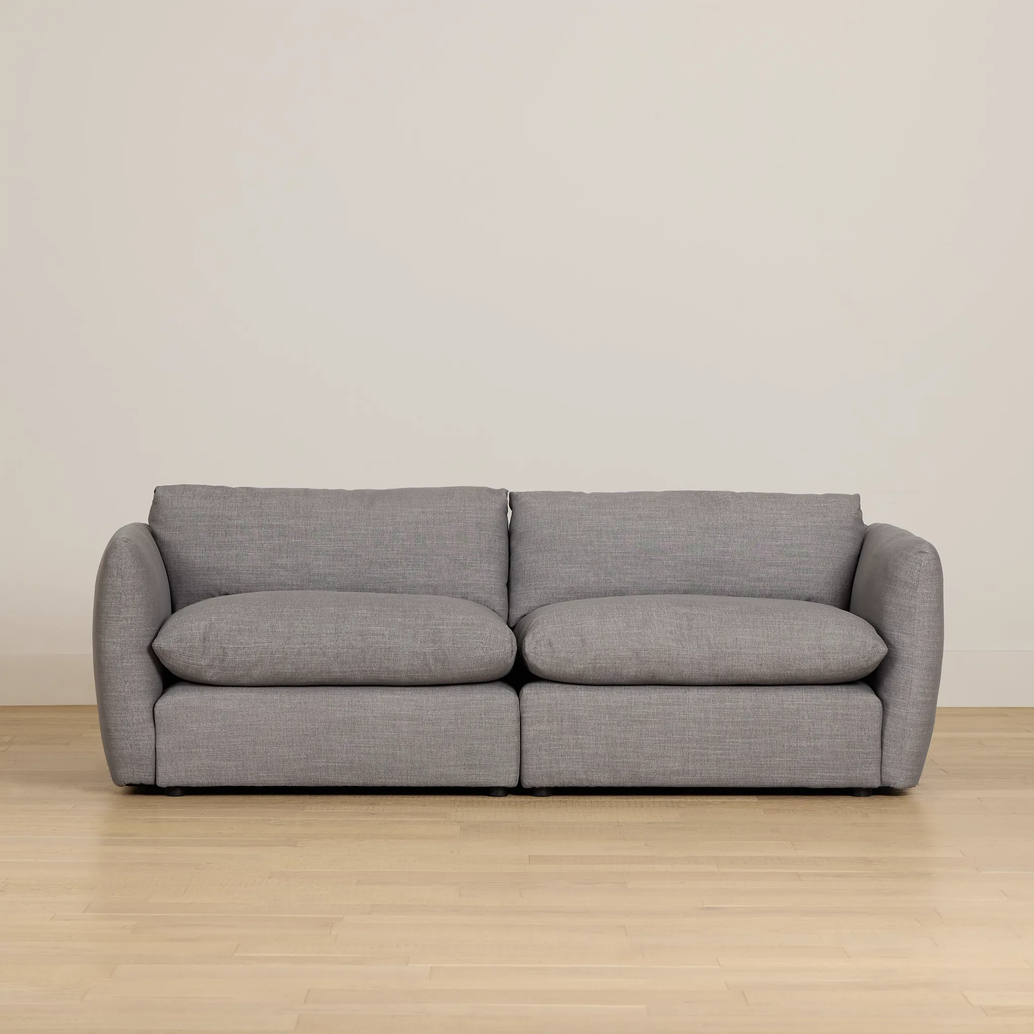 Serena Gray Fabric 2-piece Modular Sofa