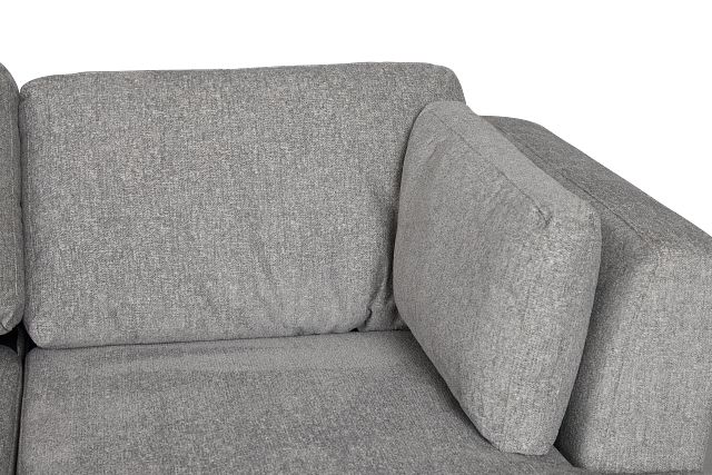 Amber Dark Gray Fabric Double Chaise Sleeper Storage Sectional