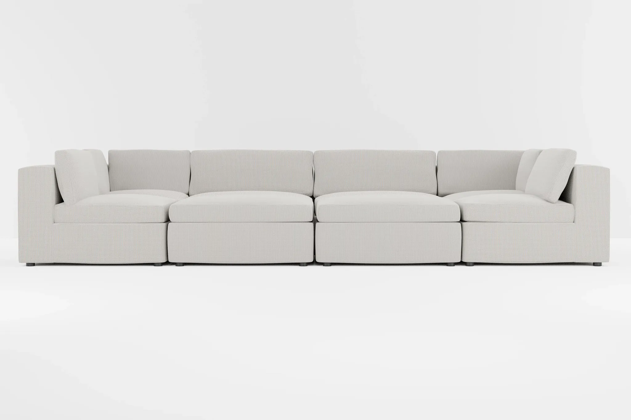 Destin Lucy Light Beige Fabric 8-piece Pit Sectional