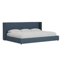 Captiva Elite Dark Blue 48" Upholstered Shelter Bed
