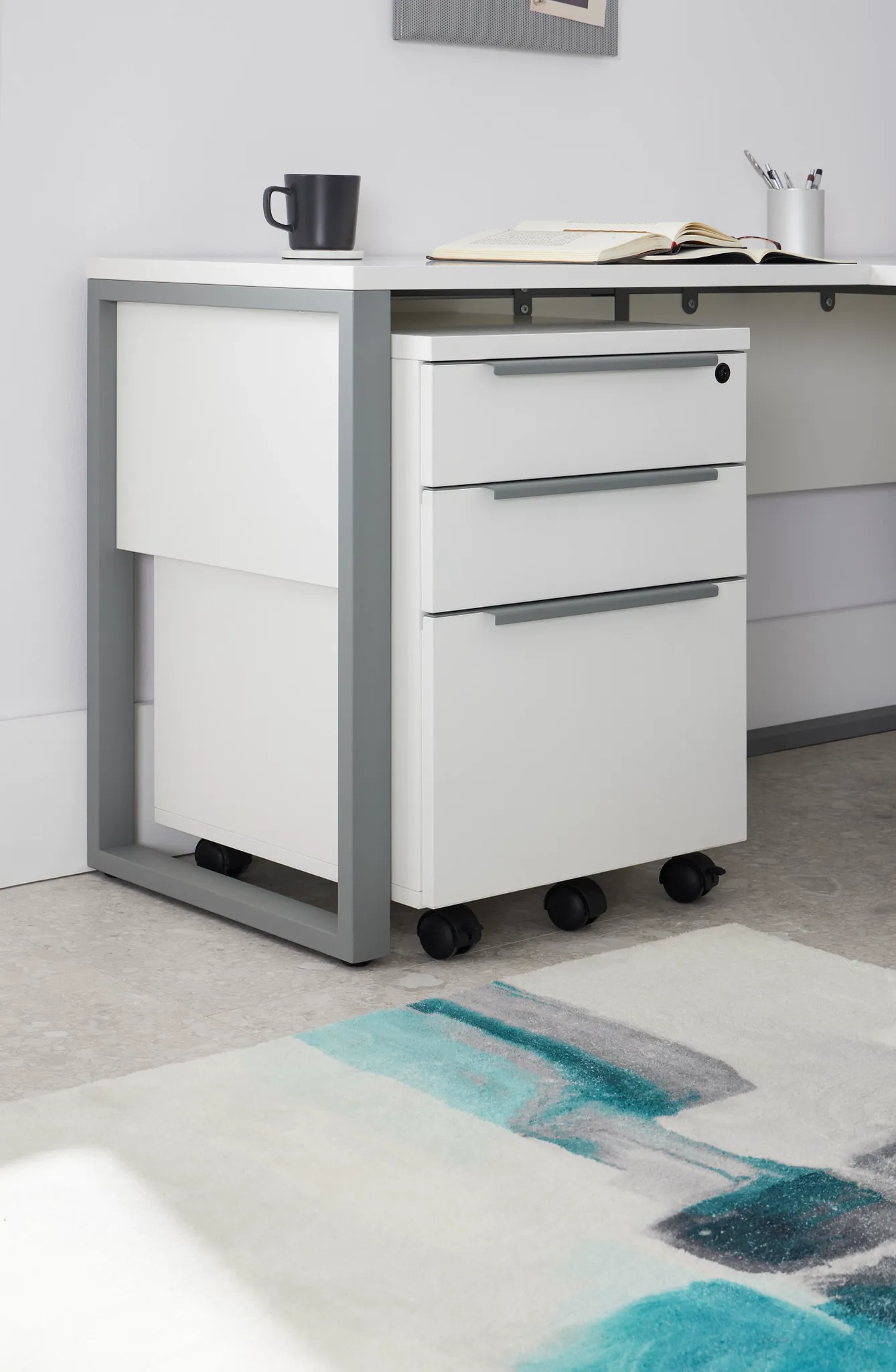 Clark White File Cabinet