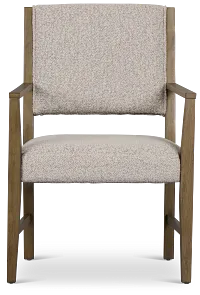 Vance Light Tone Upholstered Arm Chair