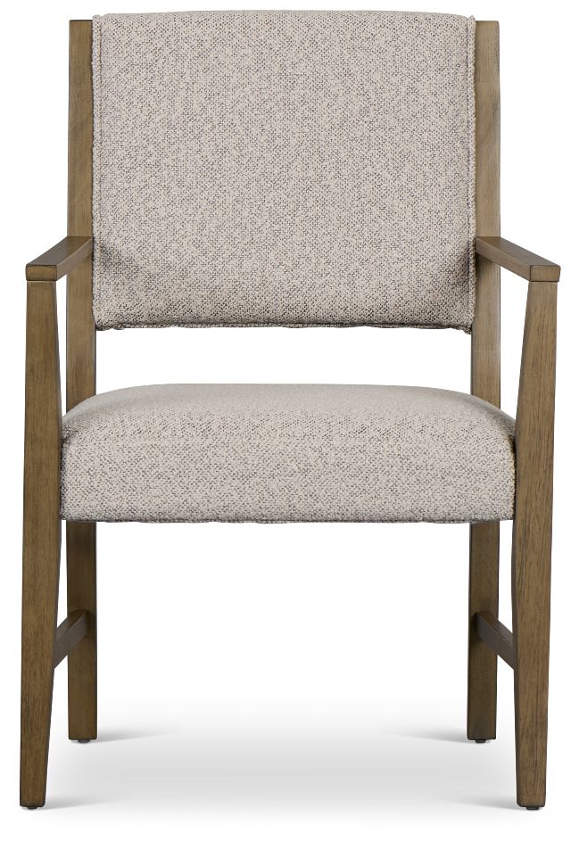 Vance Light Tone Upholstered Arm Chair