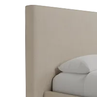 Grayton Peyton Beige 54" Upholstered Platform Bed