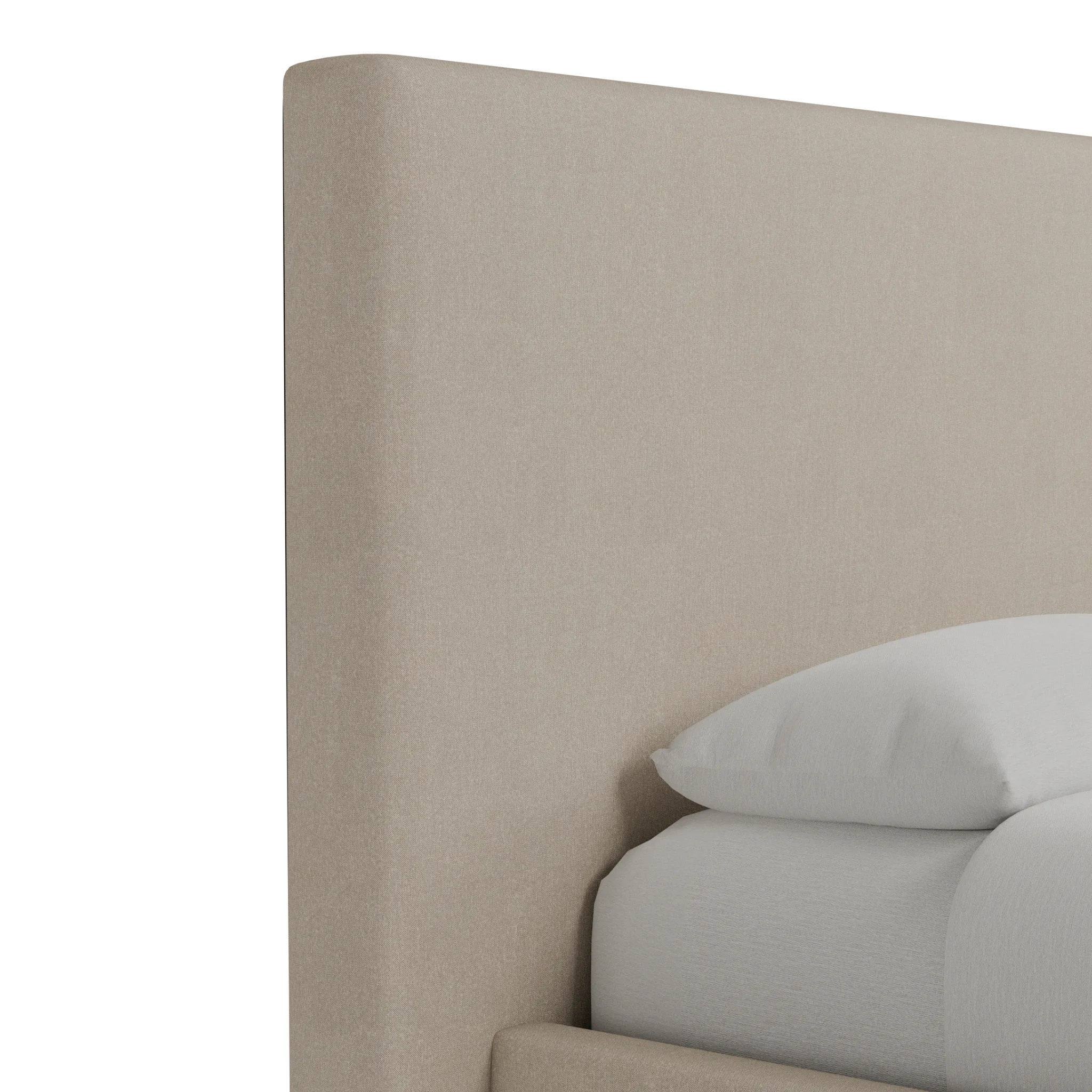 Grayton Peyton Beige 54" Upholstered Platform Bed