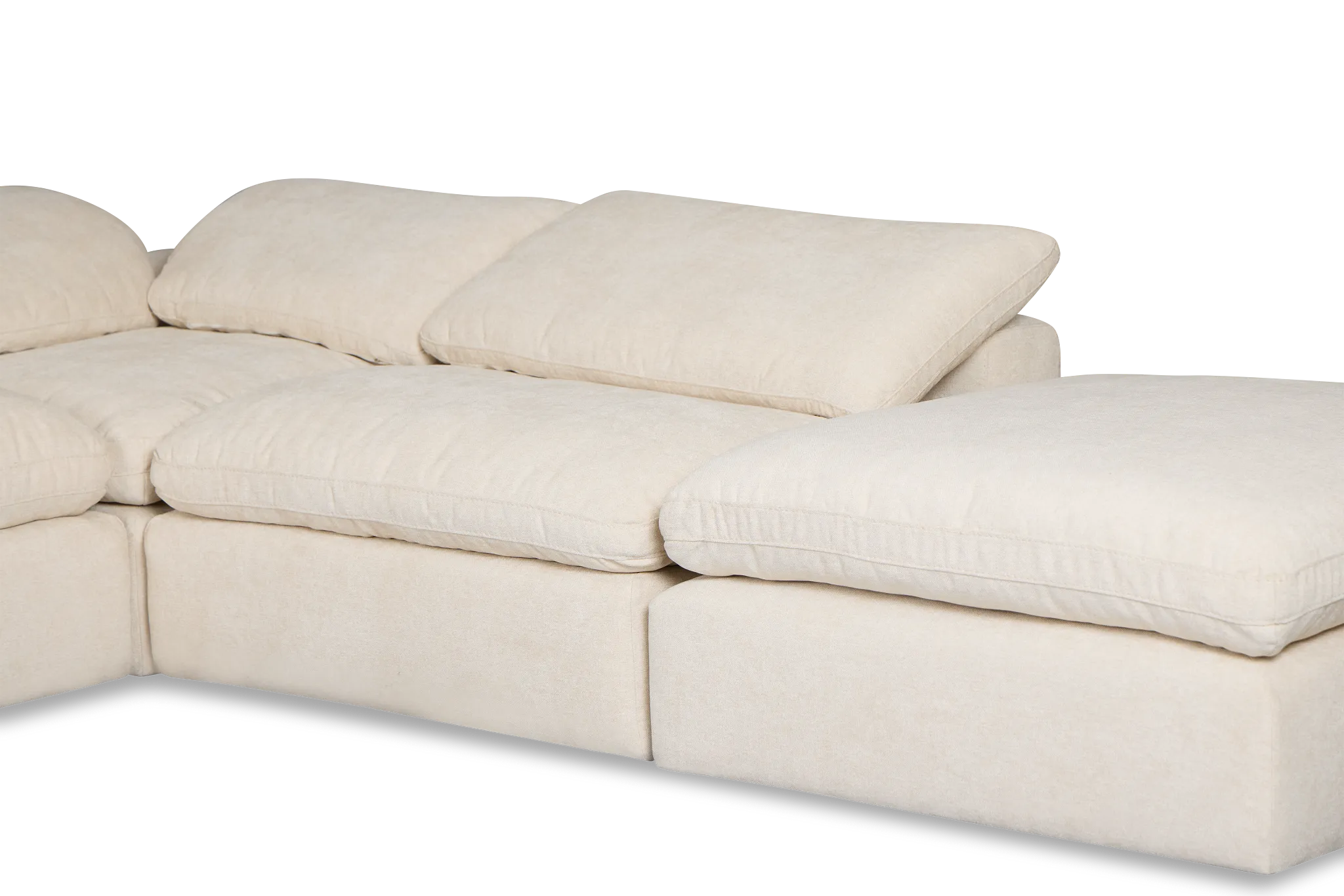 Drift Light Beige Fabric Medium Right Bumper Power Sectional