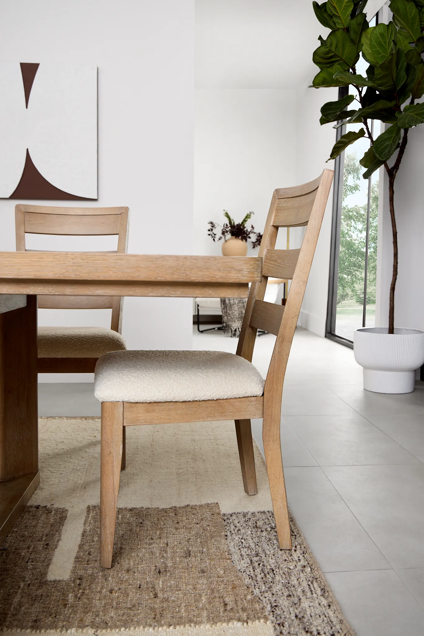 Alton Light Tone Slat Upholstered Side Chair