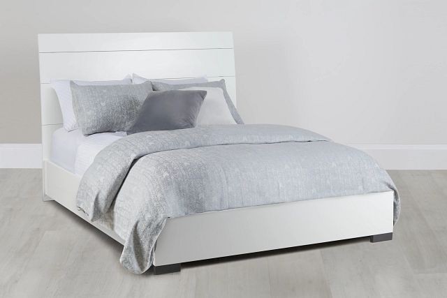 Oslo White Platform Bed