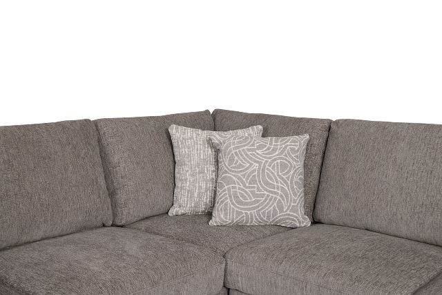 Blakely Gray Fabric Small Left Bumper Sleeper Sectional