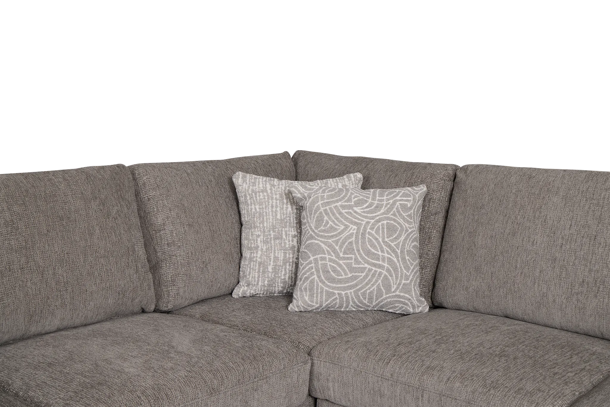Blakely Gray Fabric Small Left Bumper Sleeper Sectional