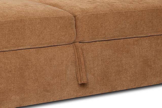 Addie Brown Fabric Medium Right Chaise Sleeper Sectional With Console