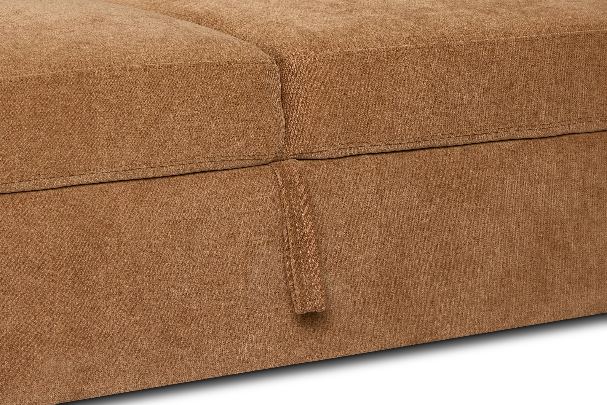 Addie Brown Fabric Medium Right Chaise Sleeper Sectional With Console Addie Brown Fabric Medium Right Chaise Sleeper Sectional With Console