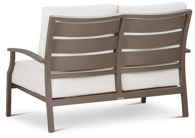 Raleigh White Aluminum Loveseat