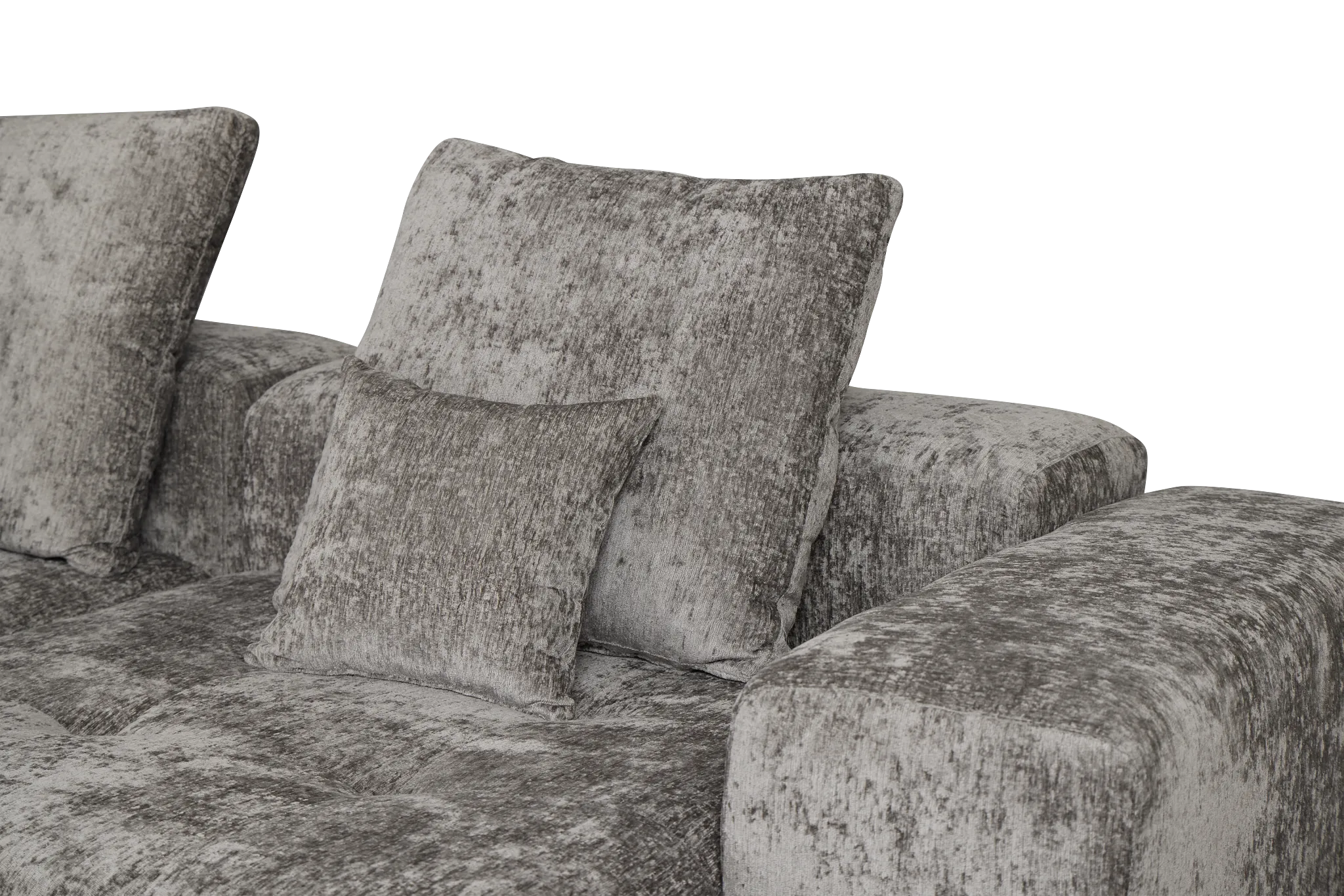 Skylar Gray Fabric Medium Right Chaise Sectional