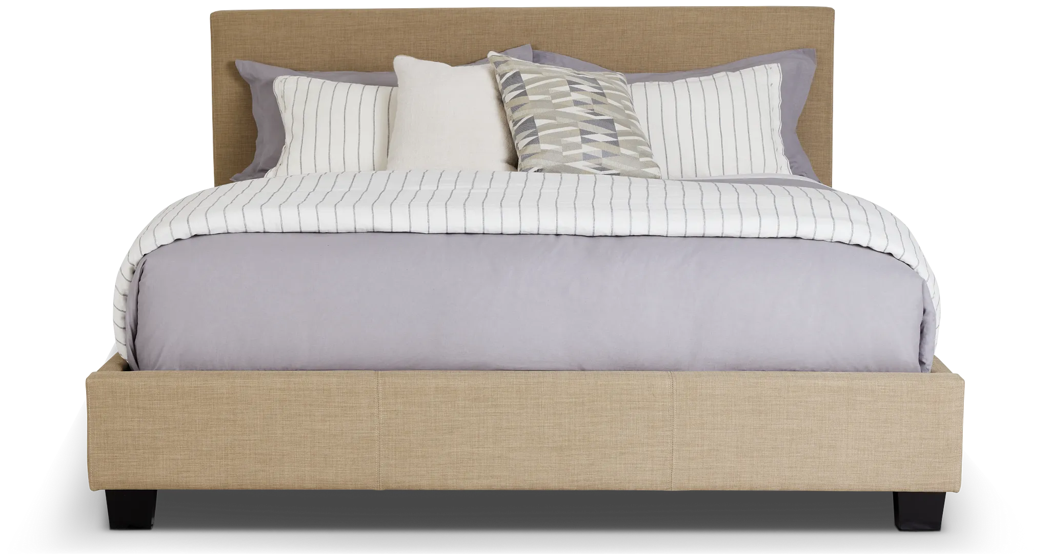 Madden Taupe Uph Platform Bed