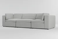 Destin Delray Pewter Fabric 3-piece Modular Sofa