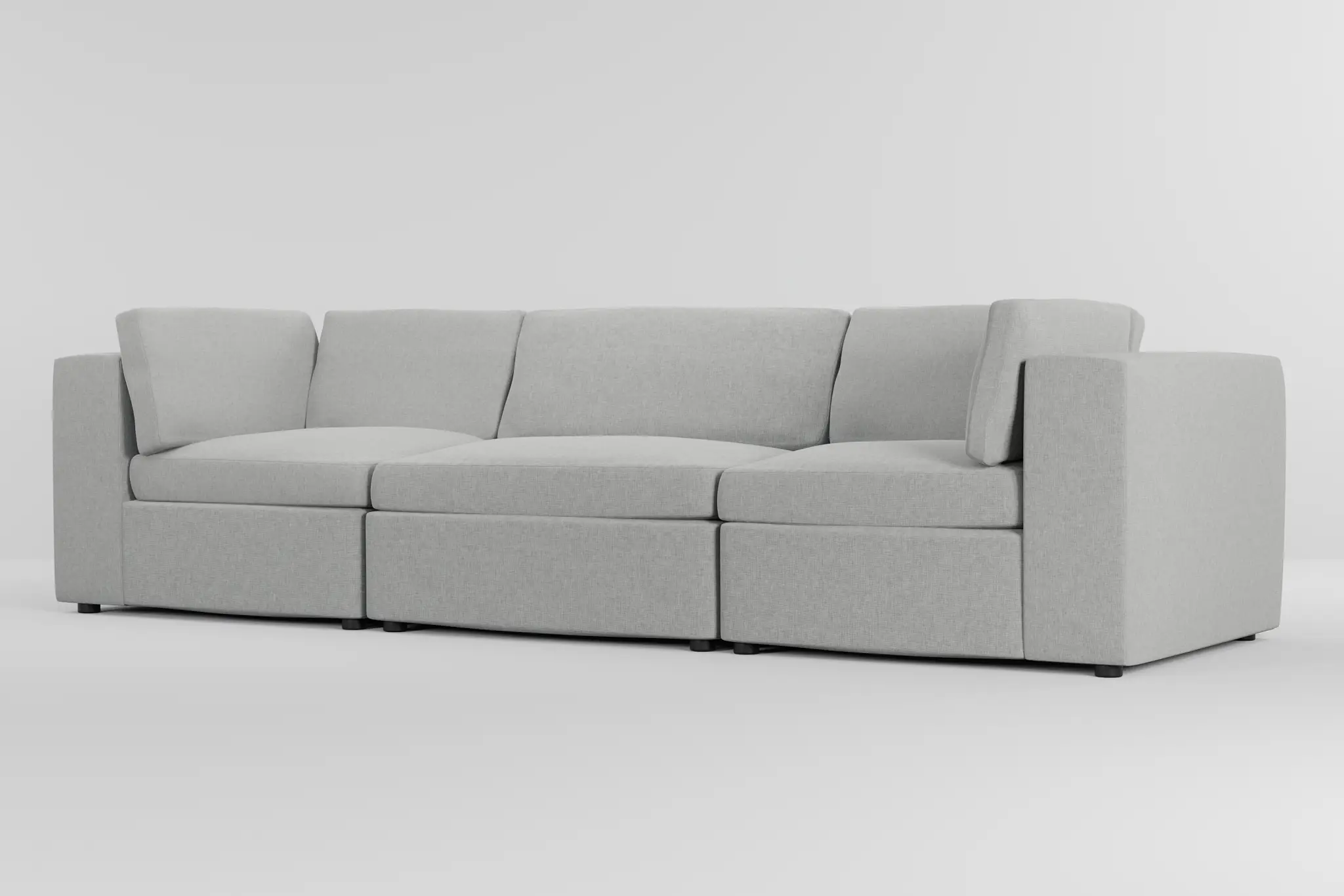 Destin Delray Pewter Fabric 3-piece Modular Sofa Destin Delray Pewter Fabric 3-piece Modular Sofa