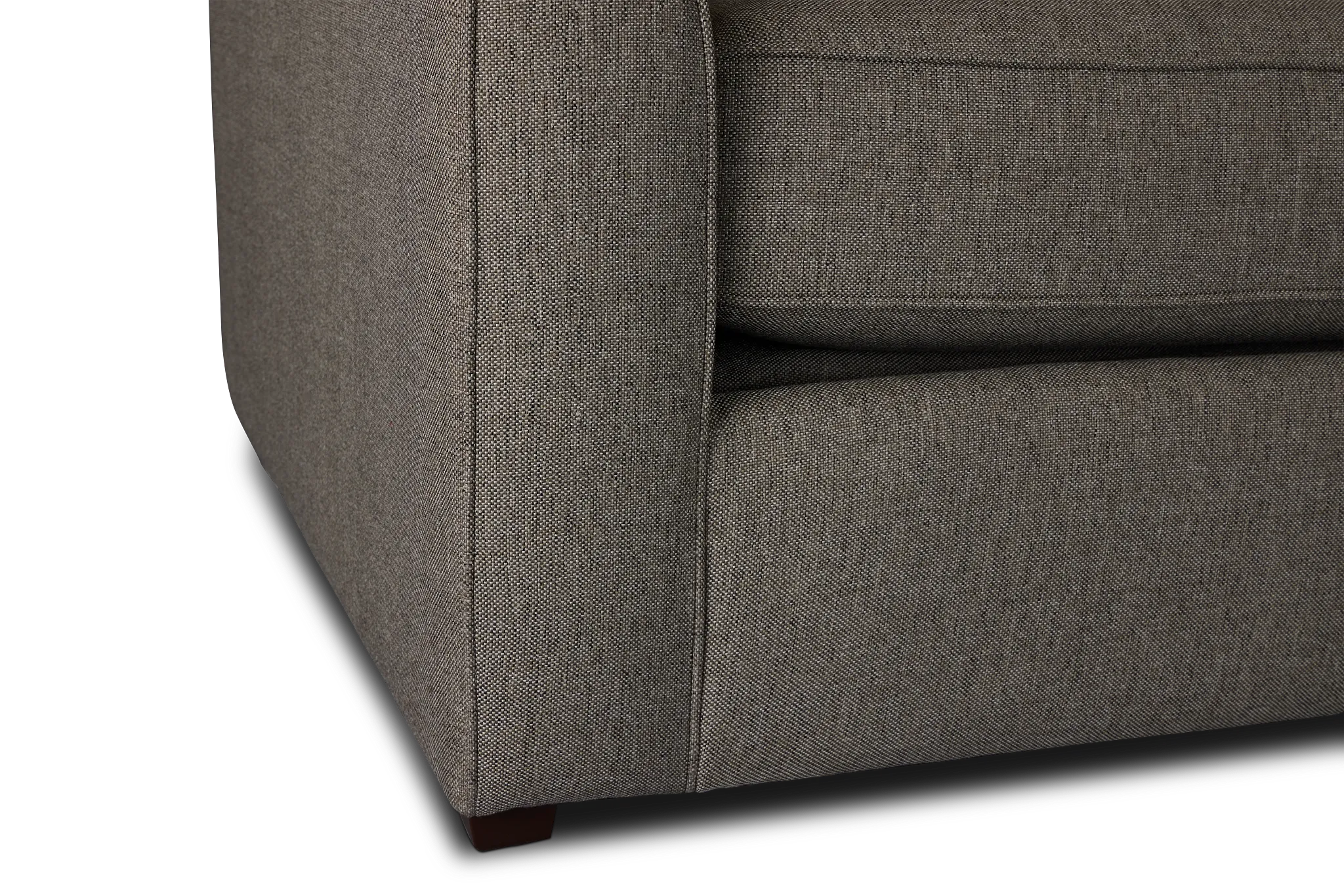 Asheville Brown Fabric Right Chaise Innerspring Sleeper Sectional