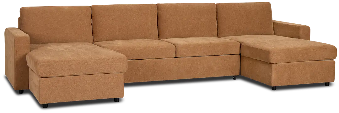 Addie Brown Fabric Double Chaise Sleeper Storage Sectional Addie Brown Fabric Double Chaise Sleeper Storage Sectional