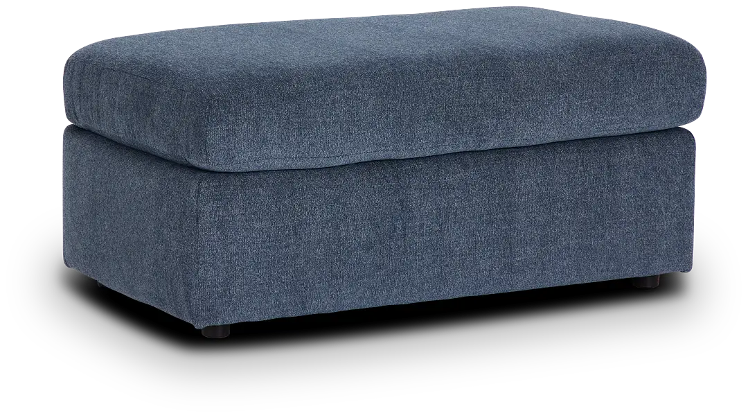 Noah Blue Fabric Ottoman Noah Blue Fabric Ottoman