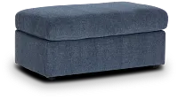 Noah Blue Fabric Ottoman