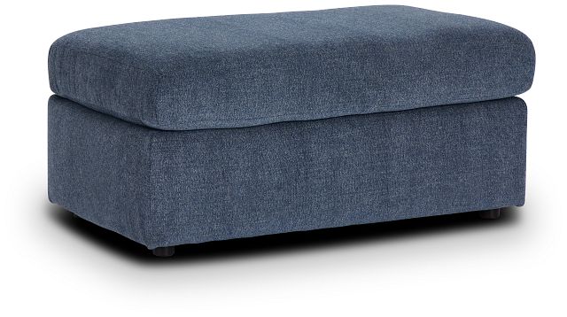 Noah Blue Fabric Ottoman