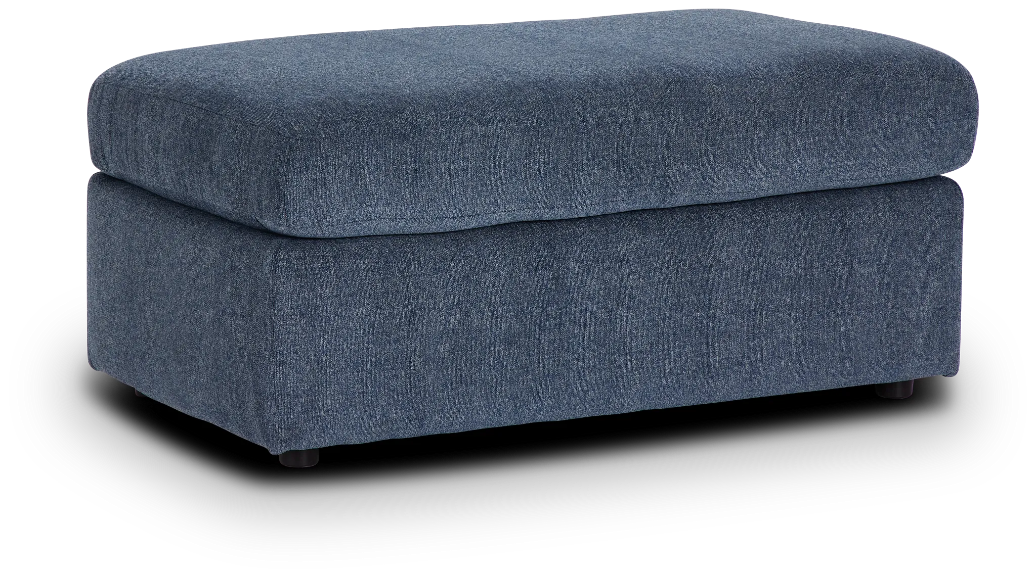 Noah Blue Fabric Ottoman