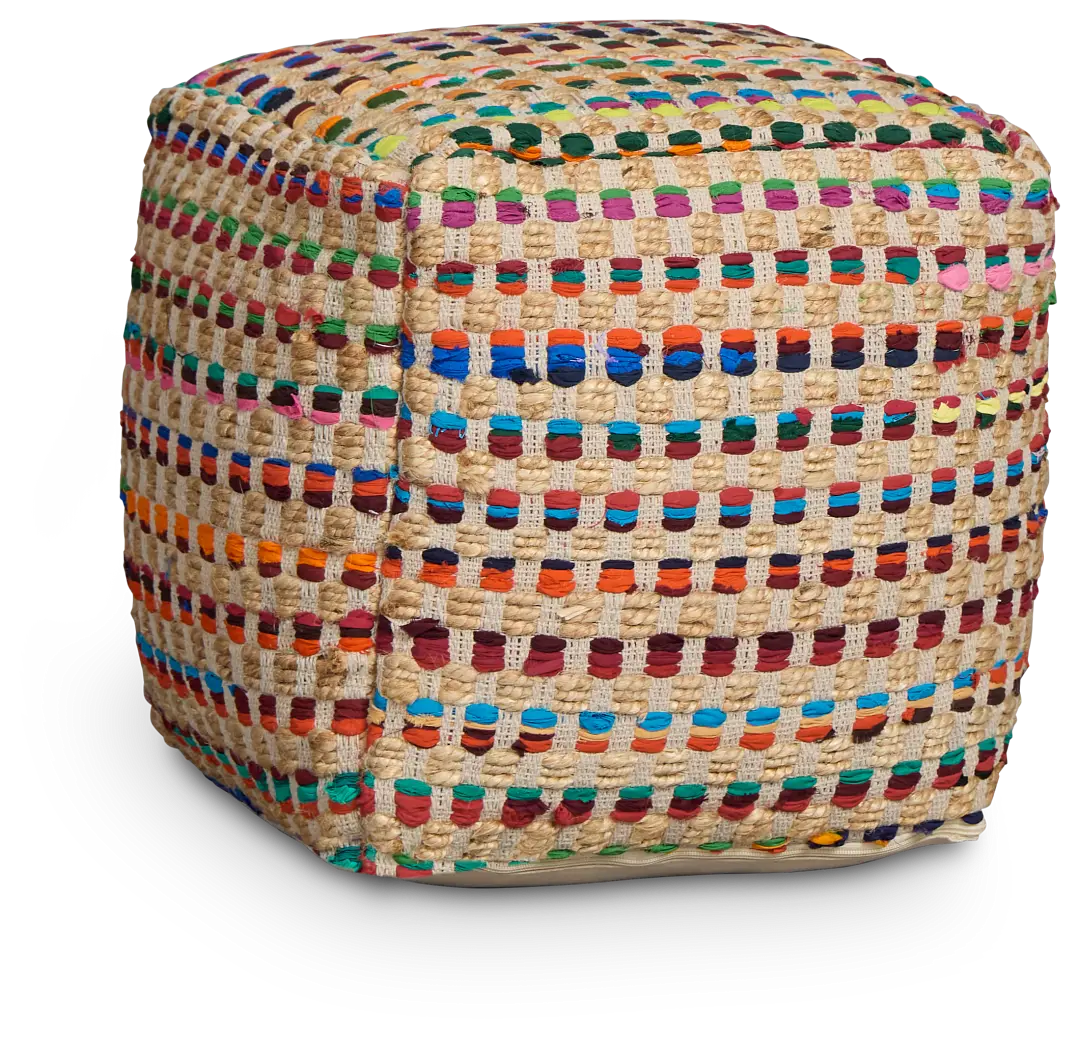 Poppy Multicolored Accent Pouf Poppy Multicolored Accent Pouf