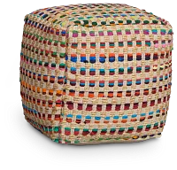 Poppy Multicolored Accent Pouf