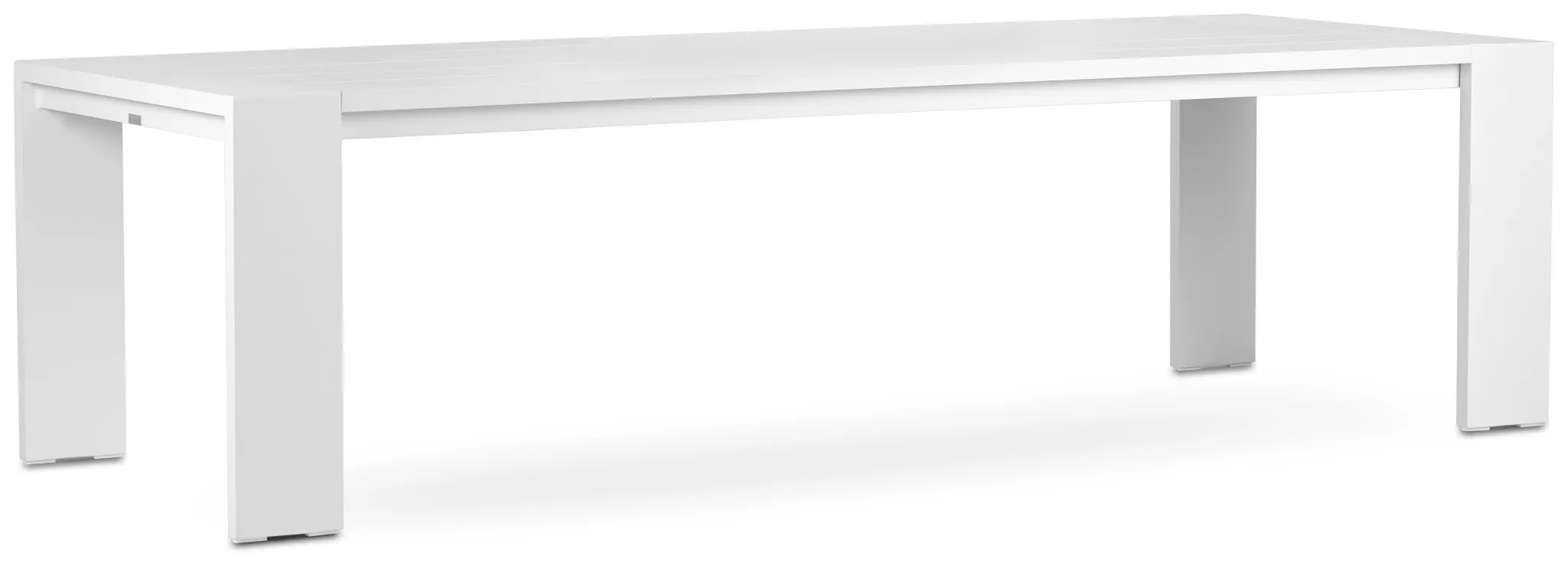 Linear White 110" Rectangular Table