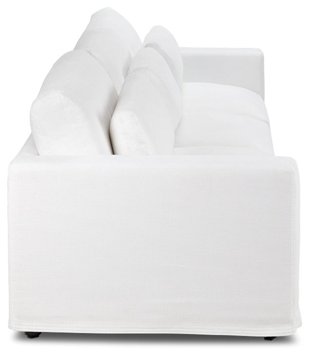 Cozumel White Fabric 3 Piece Modular Sofa