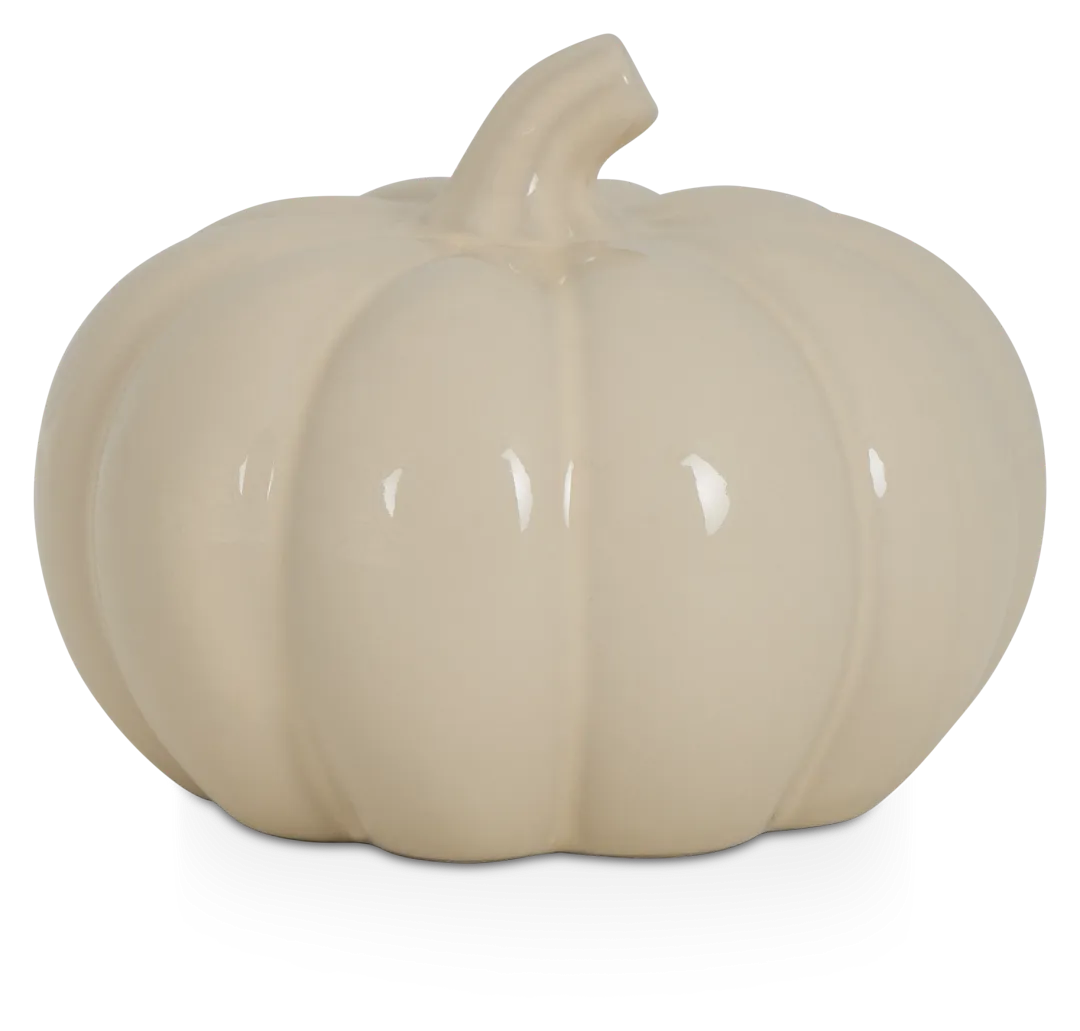 Pumpkin White Small Tabletop Accessory