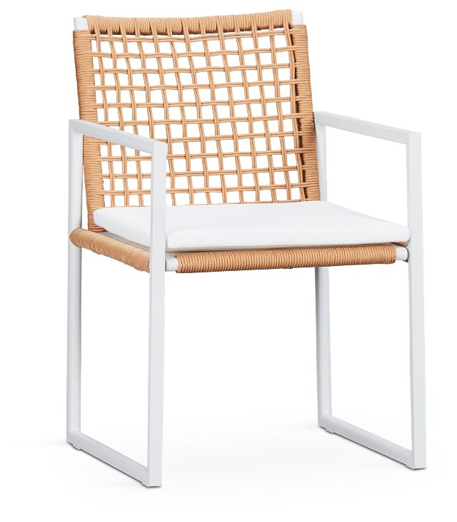 Sunrise White Aluminum Arm Chair