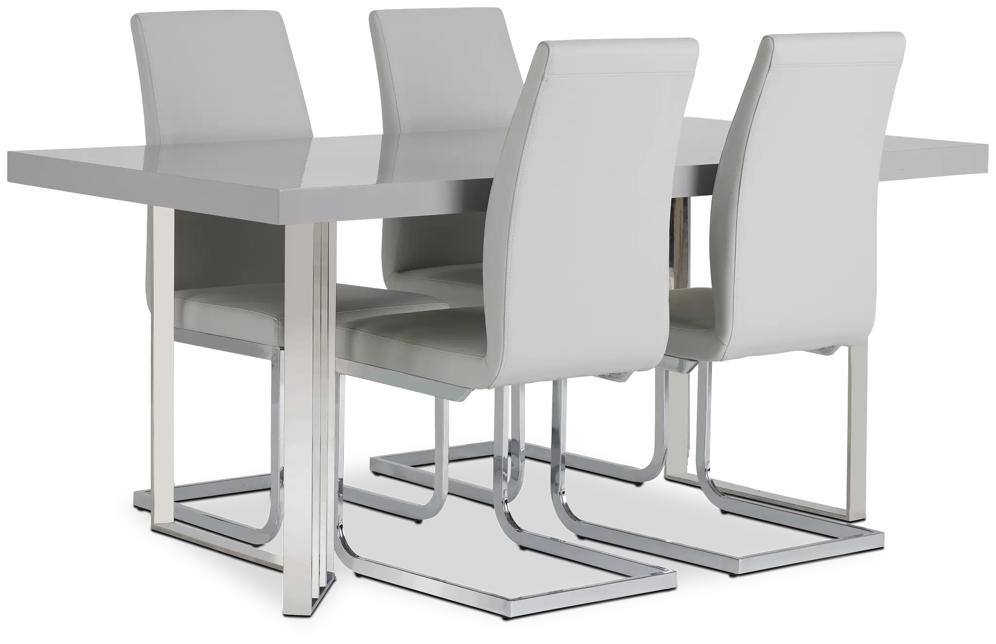 Axel Gray Table & 4 Upholstered Chairs Axel Gray Table & 4 Upholstered Chairs