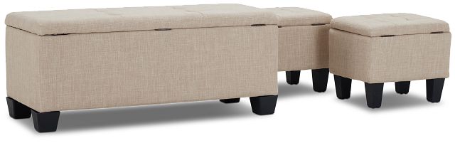 Ethan Light Beige Set Of 3 Bench