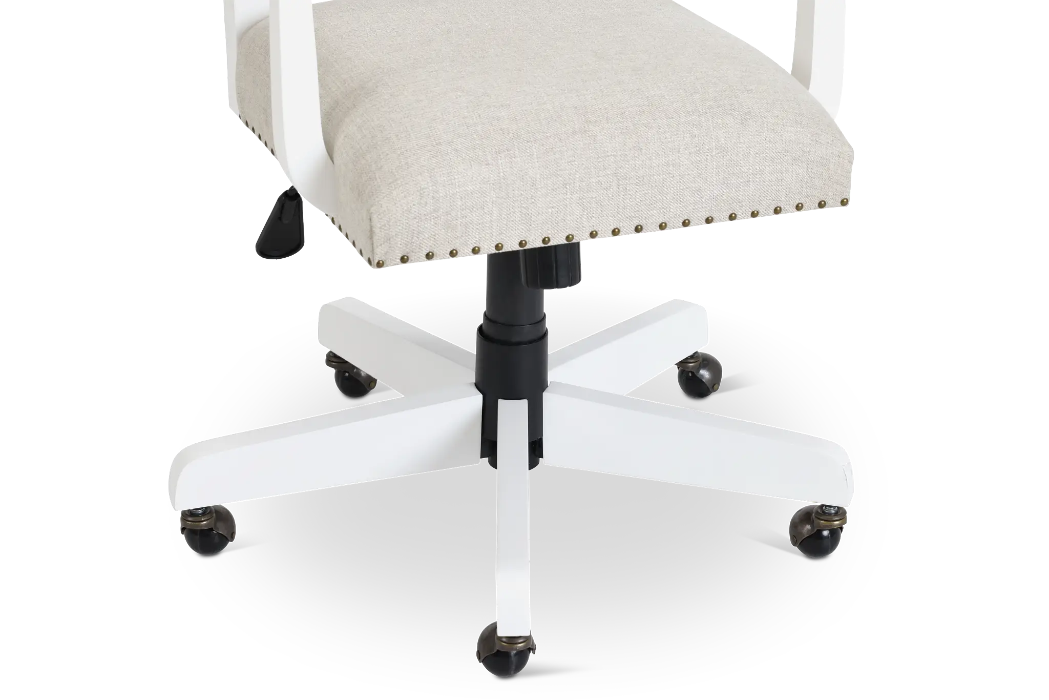 Newport Beige Wood Upholstered Desk Chair Newport Beige Wood Upholstered Desk Chair