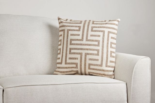 Doric Beige 20" Accent Pillow