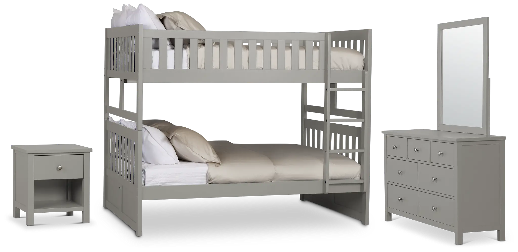 Charleston Gray Bunk Bed Bedroom Charleston Gray Bunk Bed Bedroom